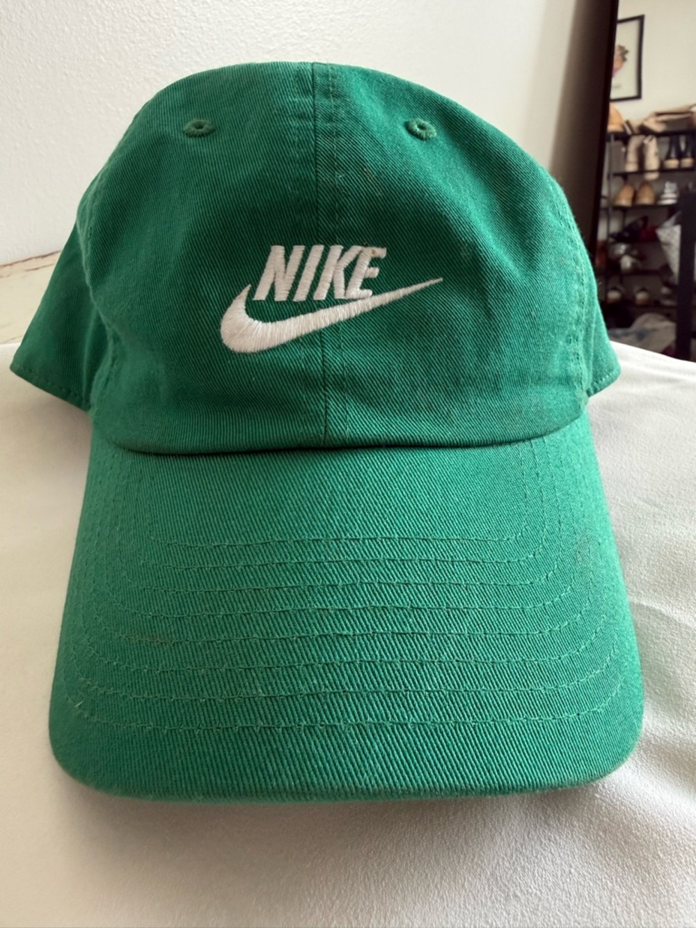 Nike Green Cap with White Swoosh